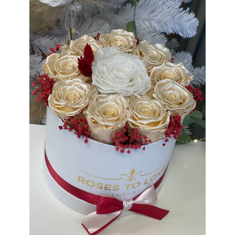 caja de las rosas doradas