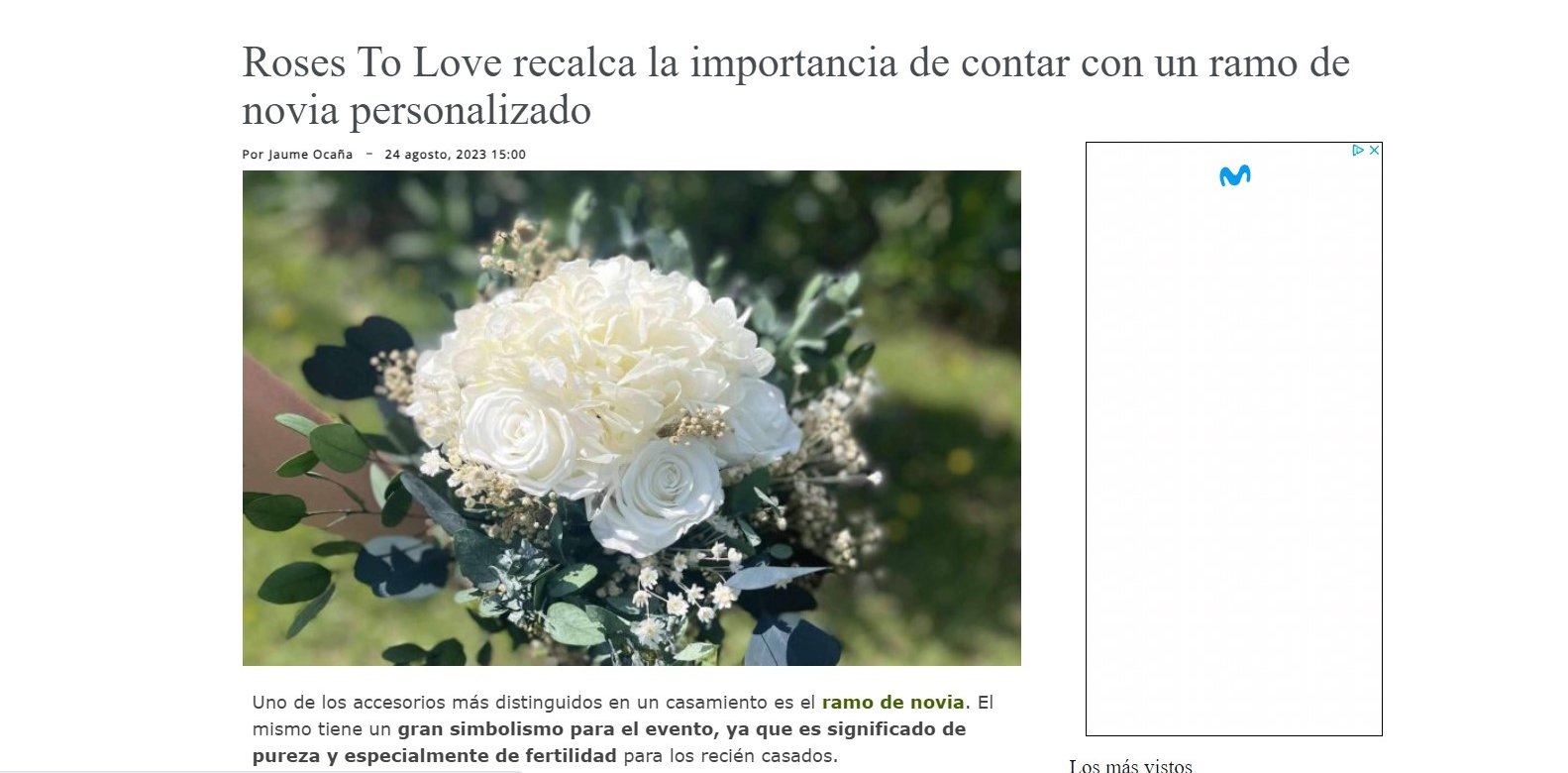 ramo de novia personalizado por Roses to Love