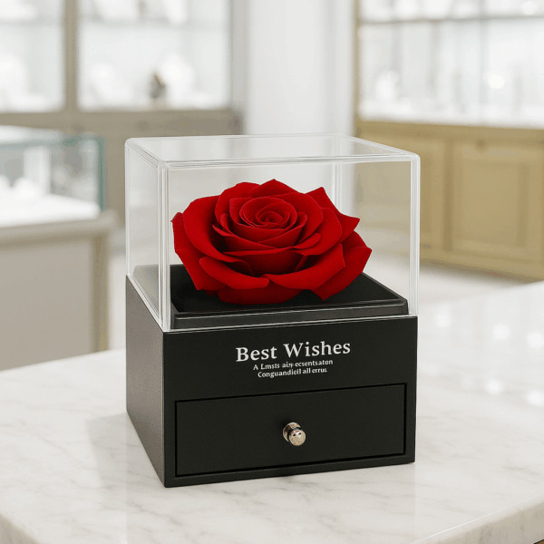 Caja Joyero rosa eterna