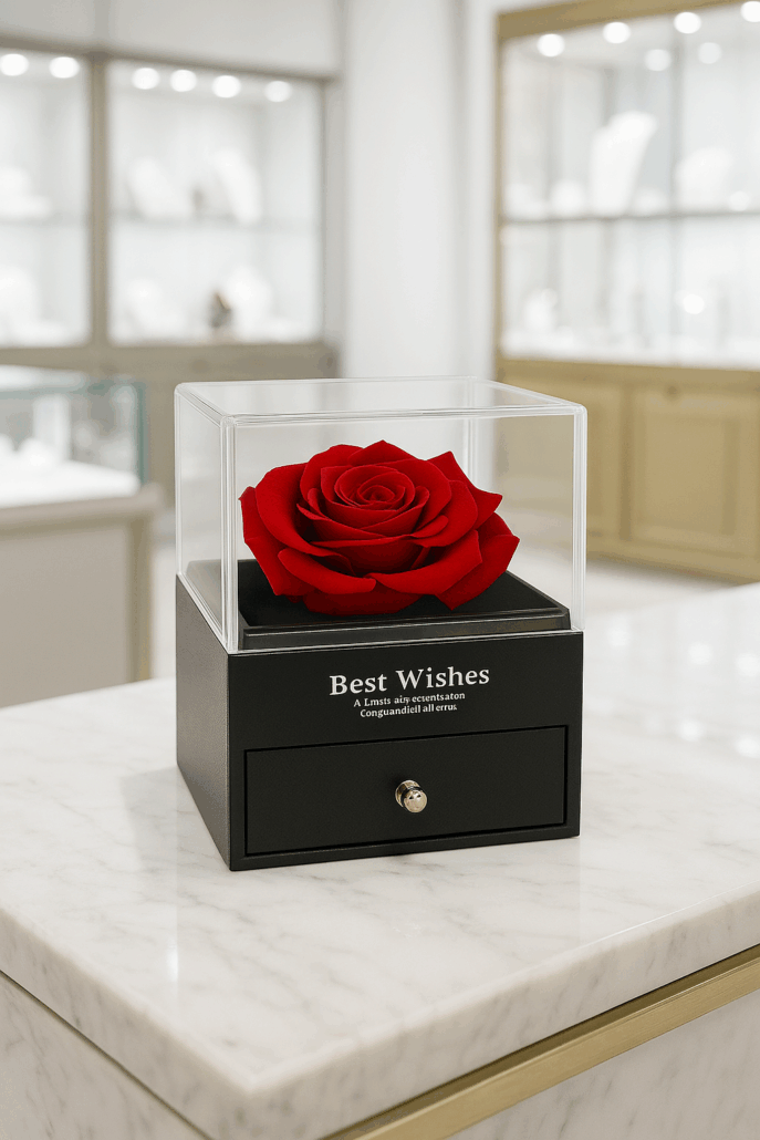 Caja Joyero rosa eterna