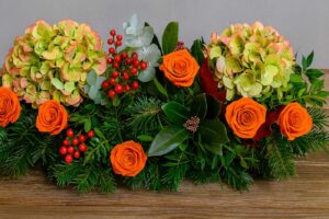 centros de mesa con rosas preservadas