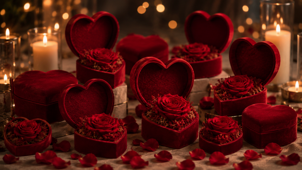 rosas preservadas rojas