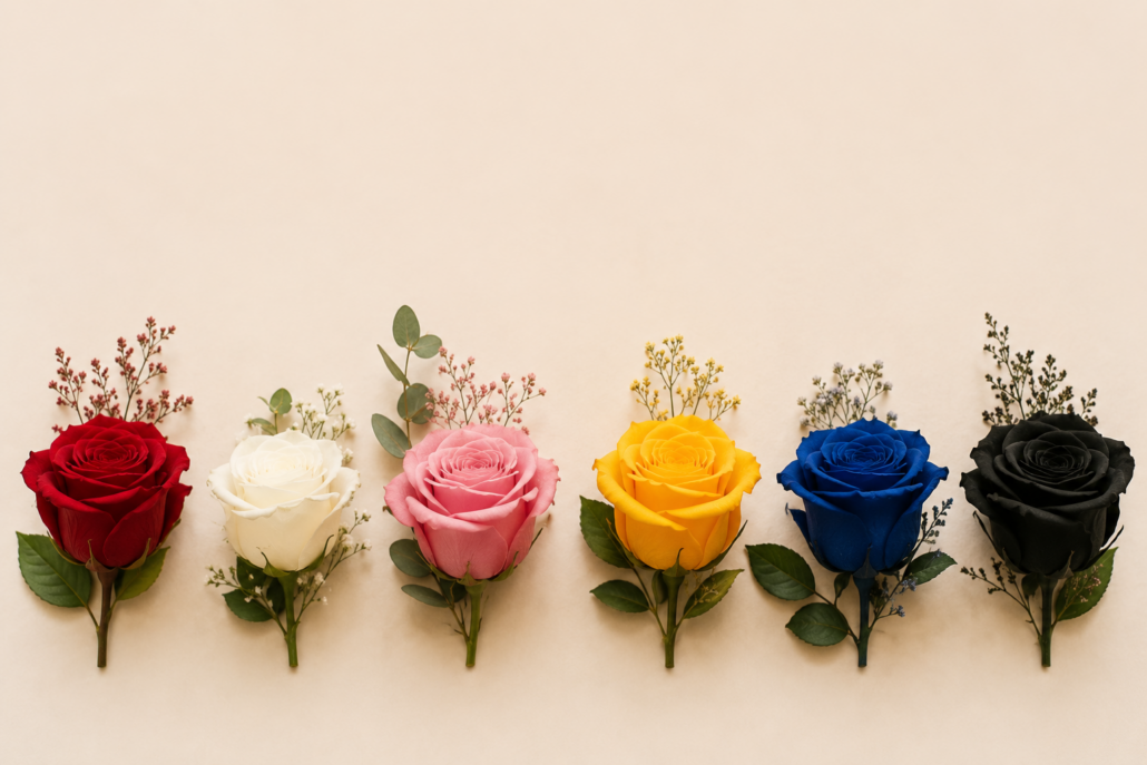 significado de los colores de las rosas preservadas