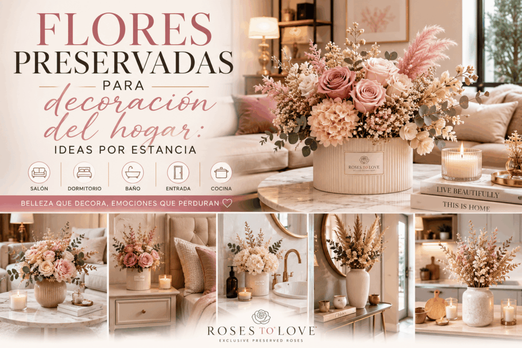 DECORACIÓN CON FLORES PRESERVADAS