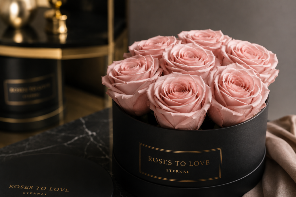 flores preservadas rosas